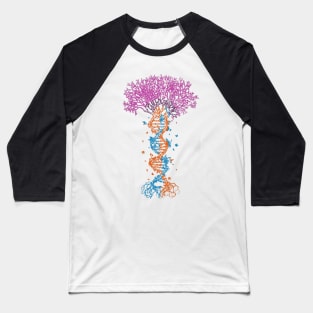 Double Helix DNA Trees Baseball T-Shirt